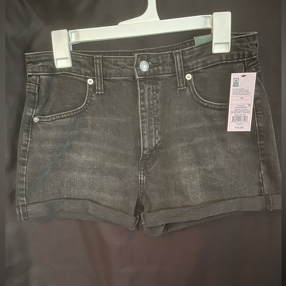 Black Jean shorts